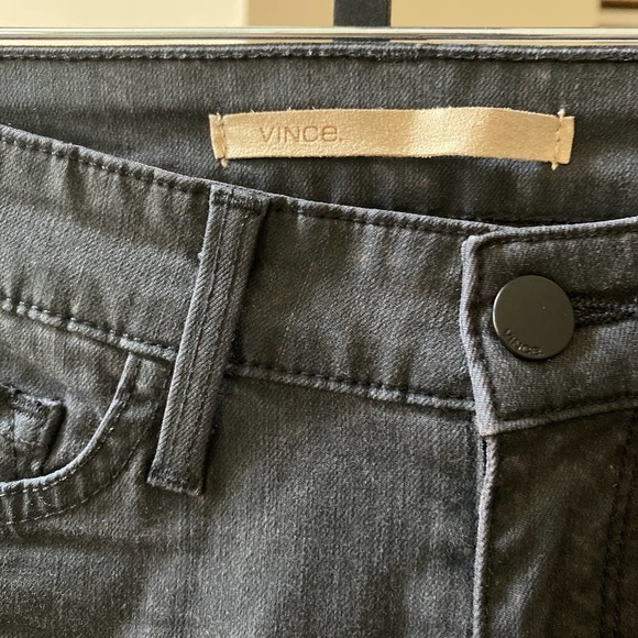 VINCE 5 Pocket Skinny Jeans in Charcoal Herringbone Wash, size 26 - Picture 3 of 9
